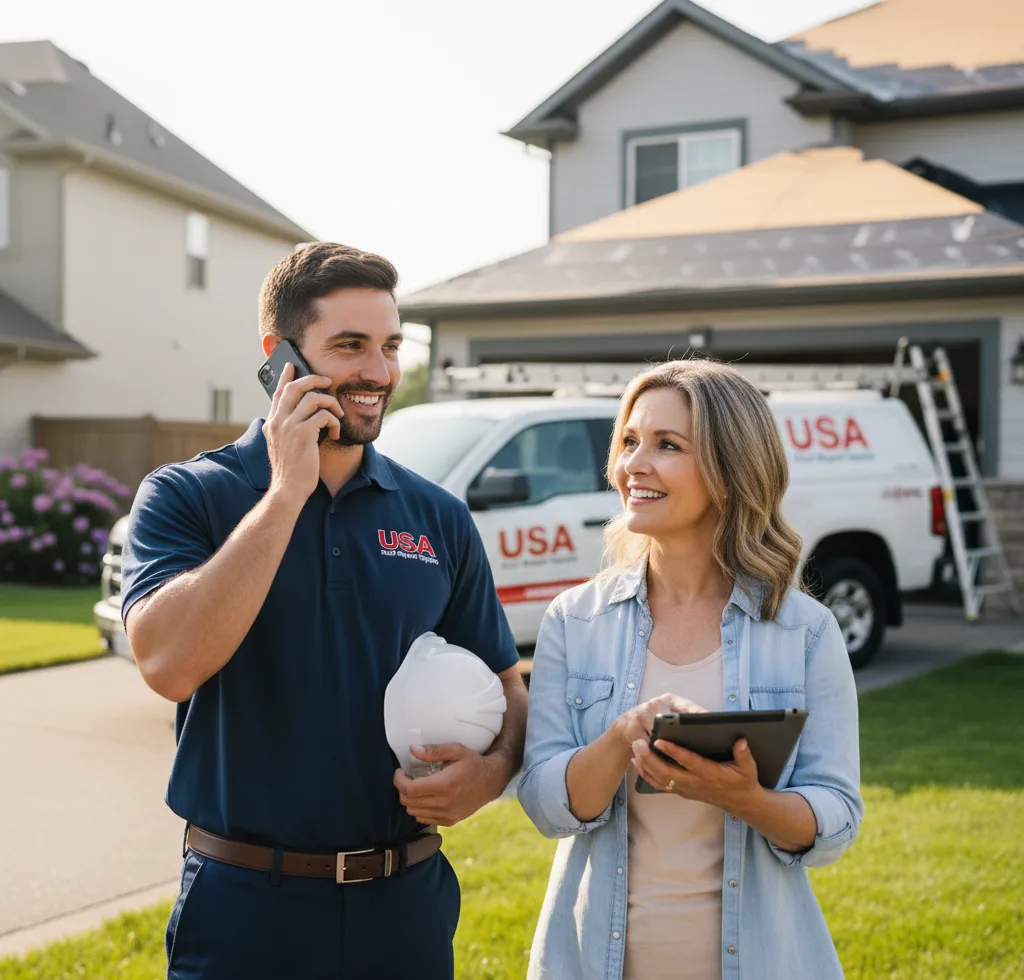 USA Roof Repair Experts customer support in Tebbetts